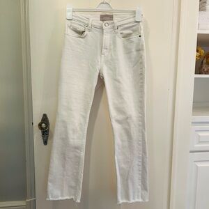 Everlane High Rise Kick Crop White Jeans, 26